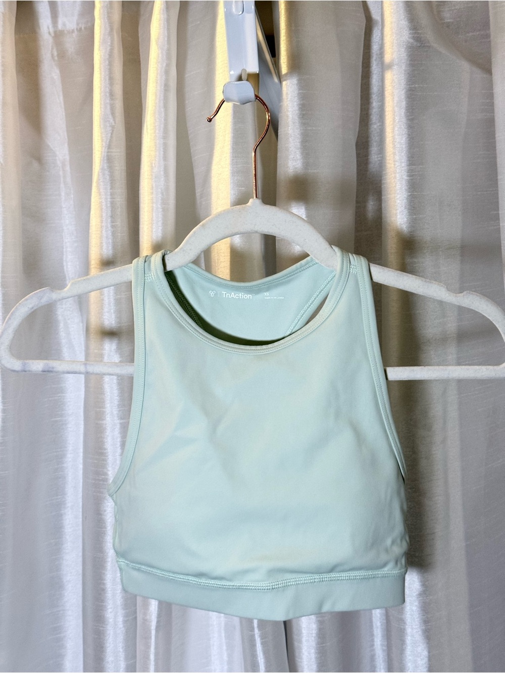 TNA Light Mint Green High Neck Sports Bra